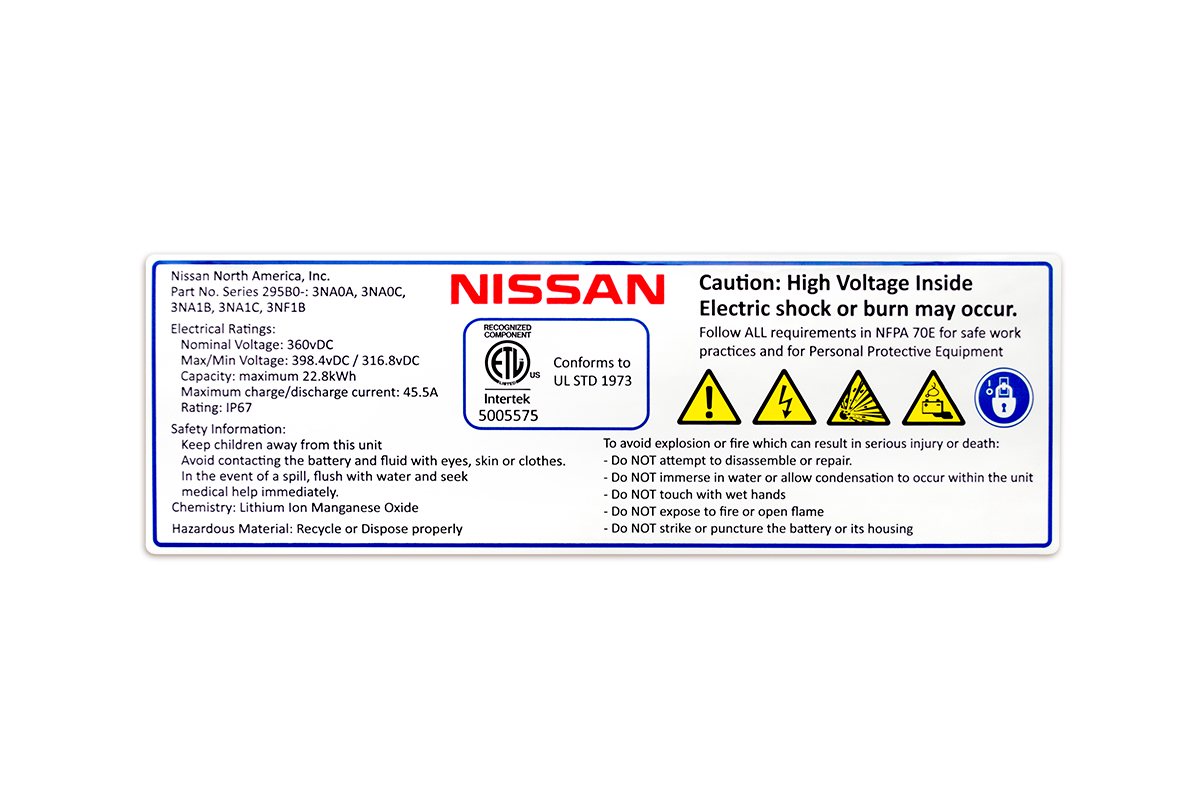 Nissan Polyester Label