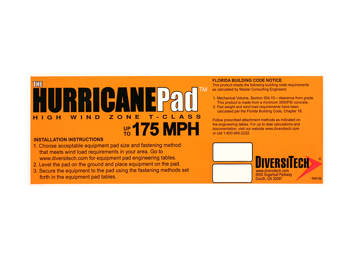 Hurricane Pad Label