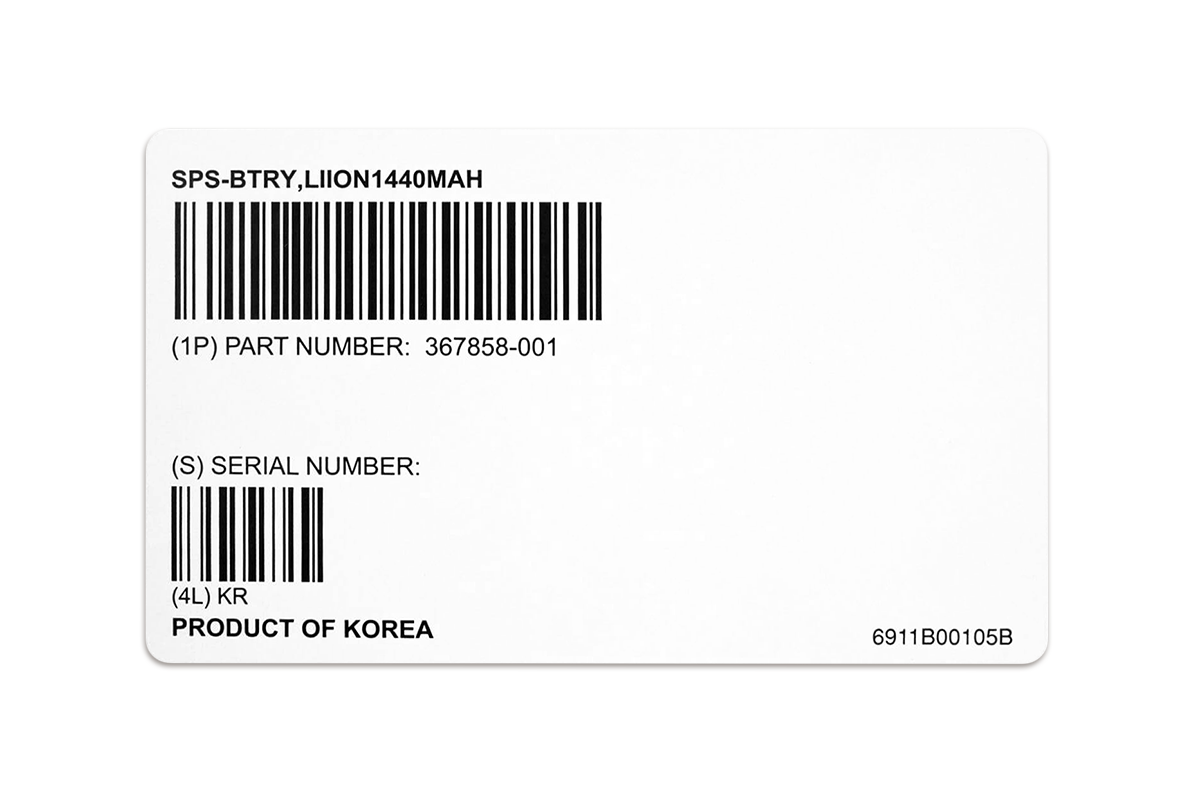 Polyimide barcode label