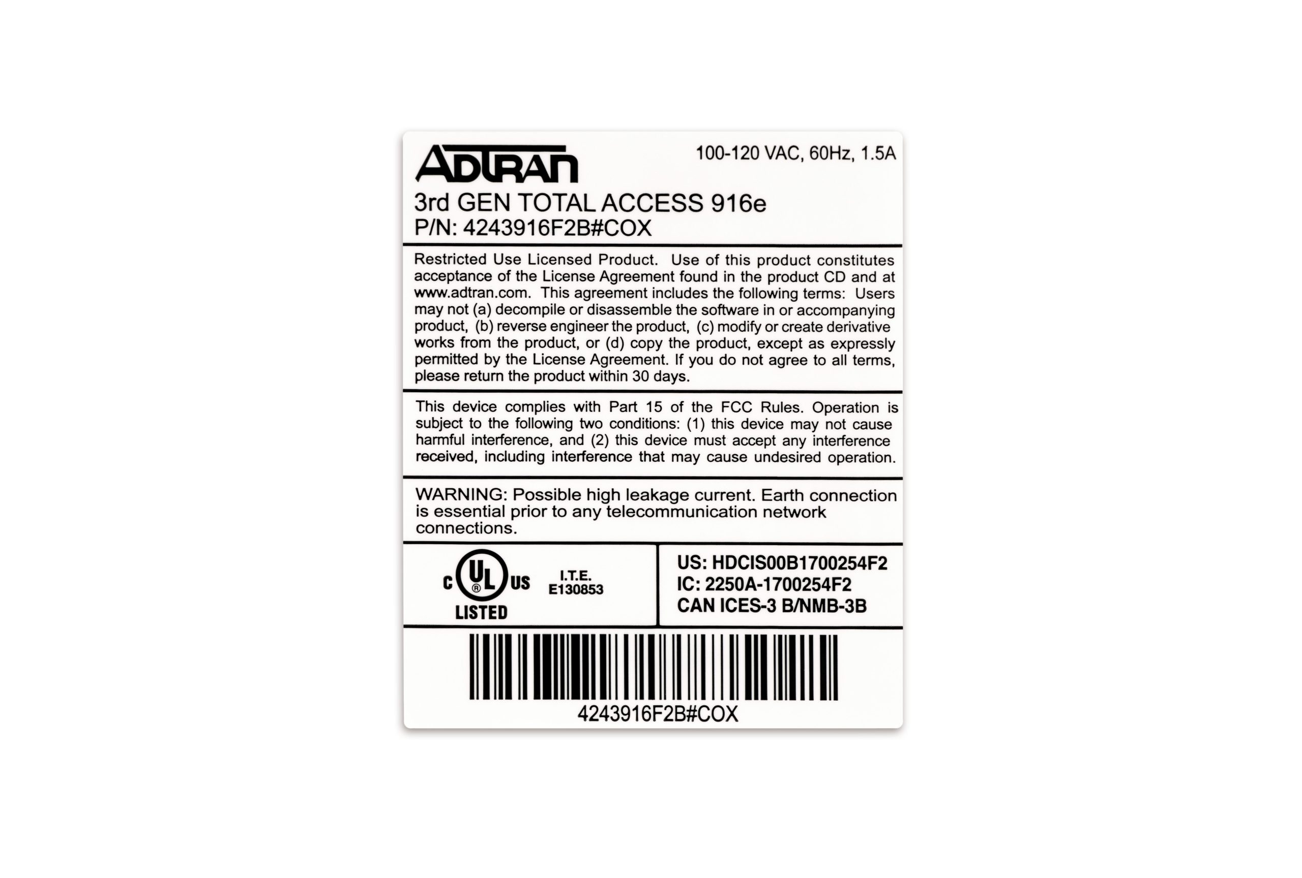 Adtran Label