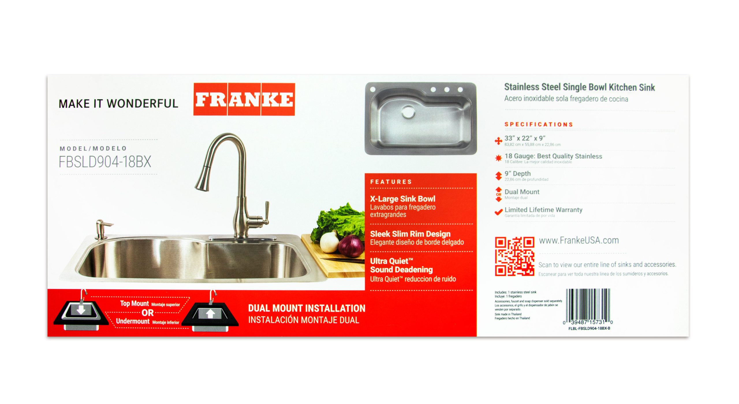 Franke Sink Labels